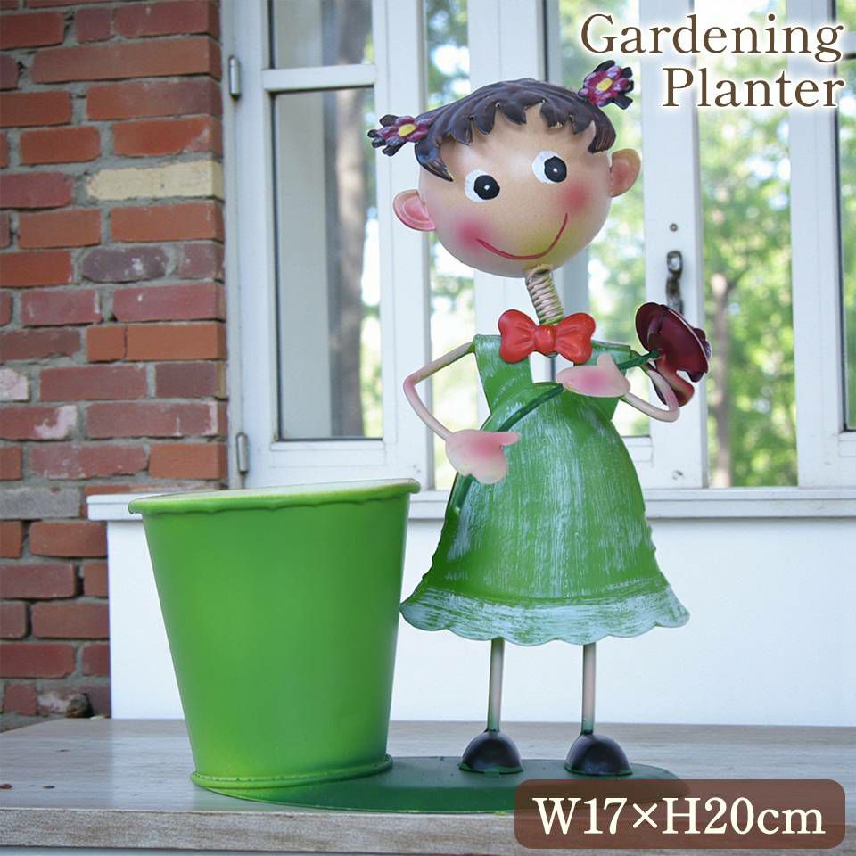 ヨーロピアン ガーデニング オブジェ ミニ ごきげんな少女 画像1サムネイル