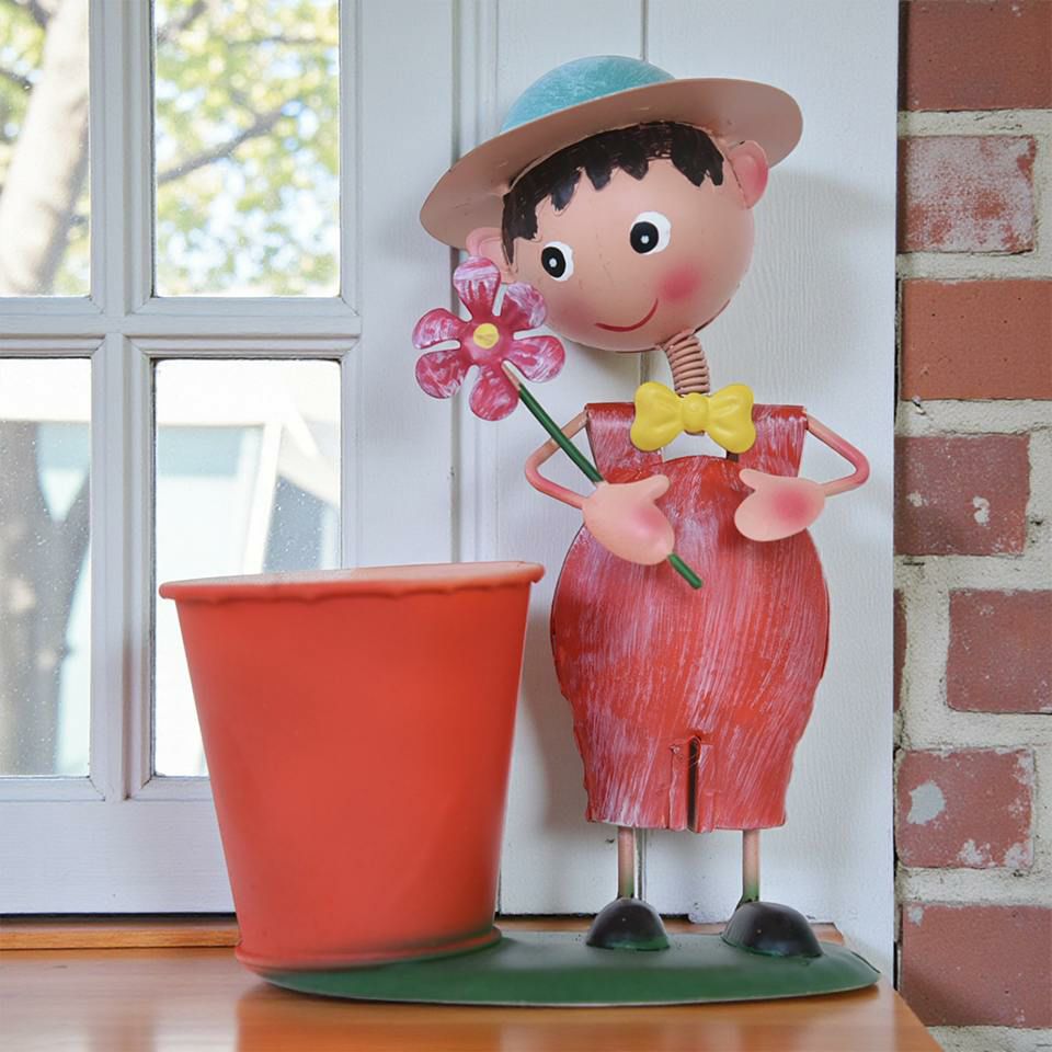ヨーロピアン ガーデニング オブジェ ミニ 照れ屋の少年 画像2