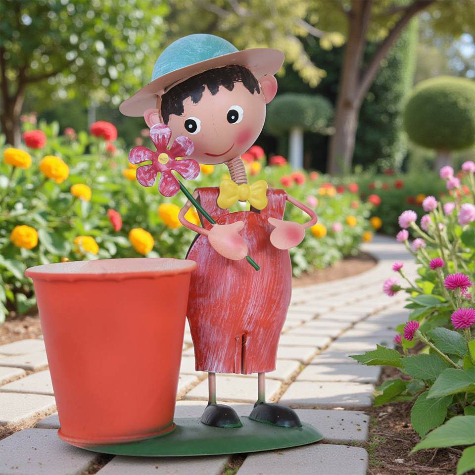 ヨーロピアン ガーデニング オブジェ ミニ 照れ屋の少年 画像3