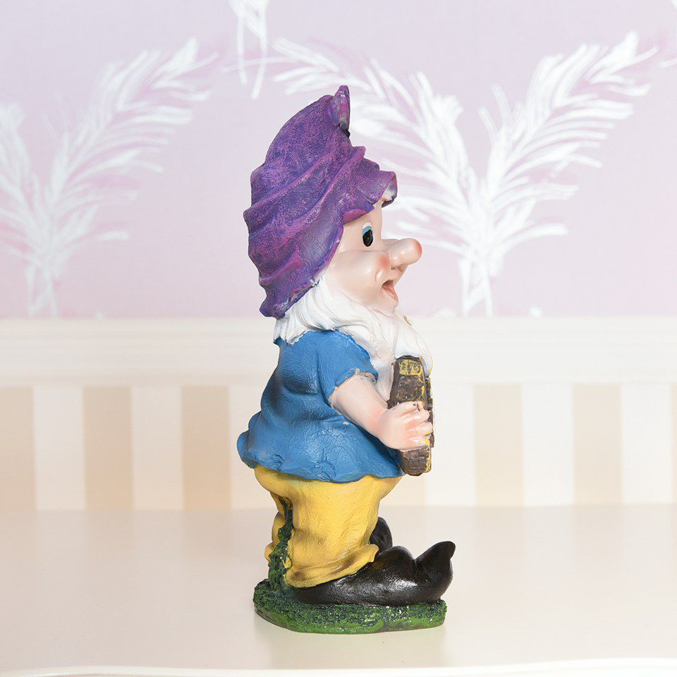 ガーデニング オブジェ ウェルカムドワーフ パープル 画像6