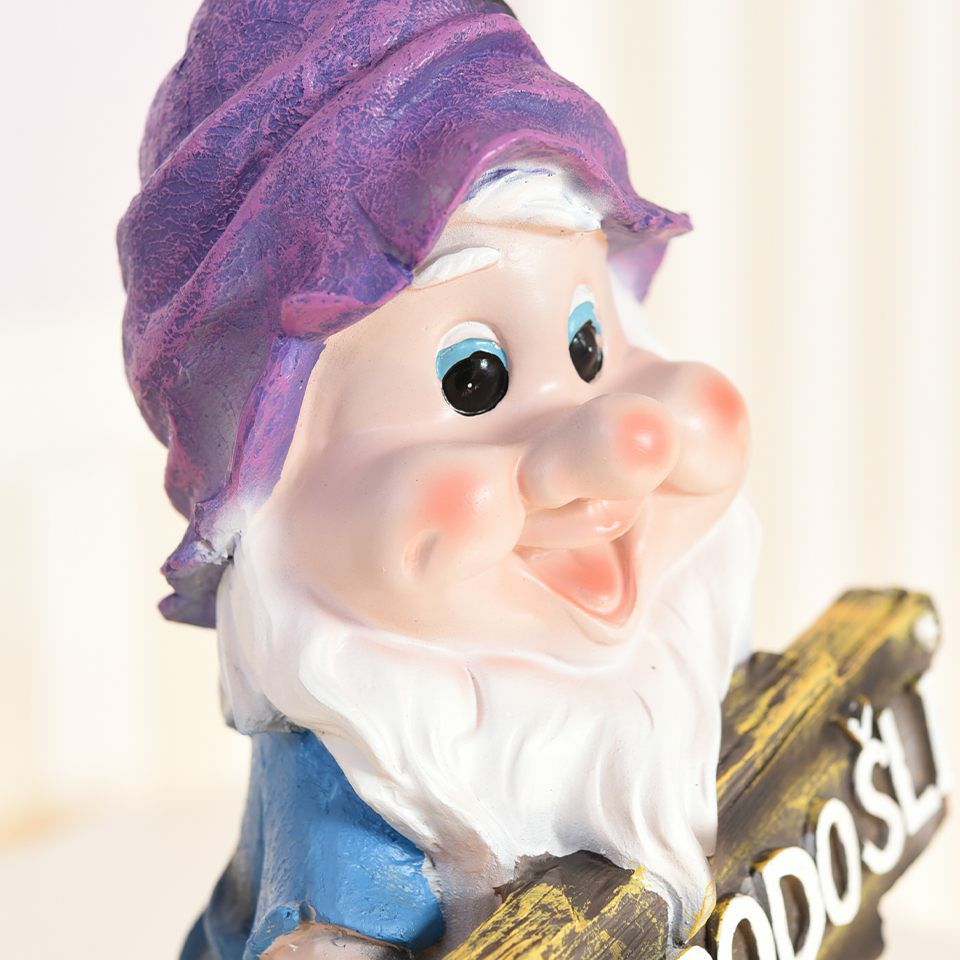 ガーデニング オブジェ ウェルカムドワーフ パープル 画像9