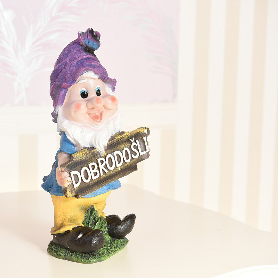 ガーデニング オブジェ ウェルカムドワーフ パープル 画像13