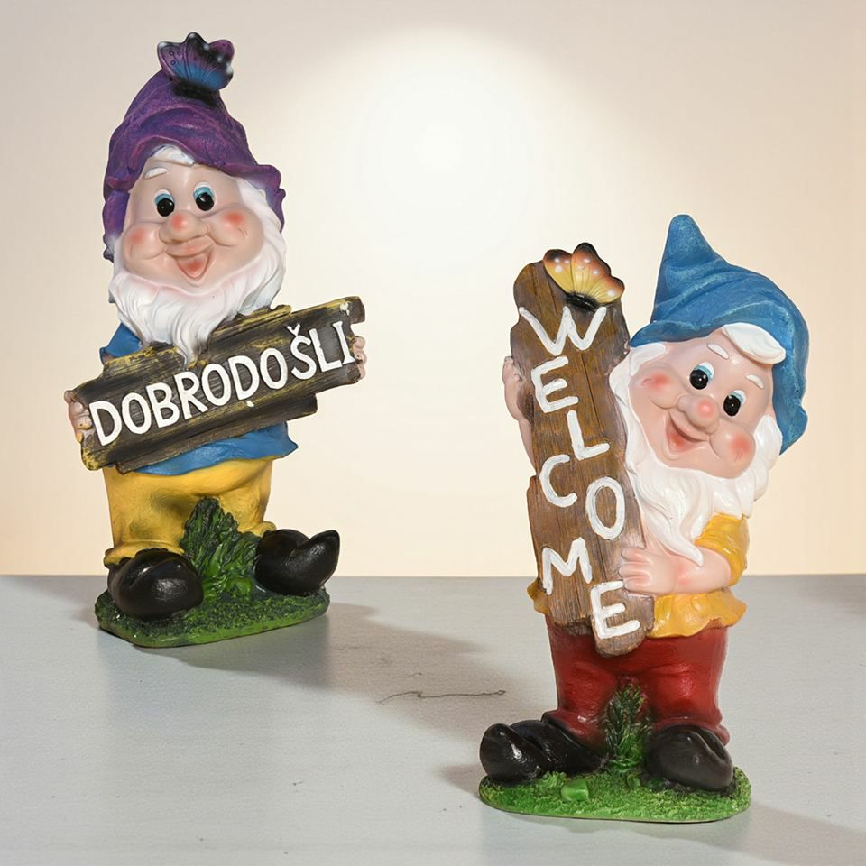 ガーデニング オブジェ ウェルカムドワーフ パープル 画像14