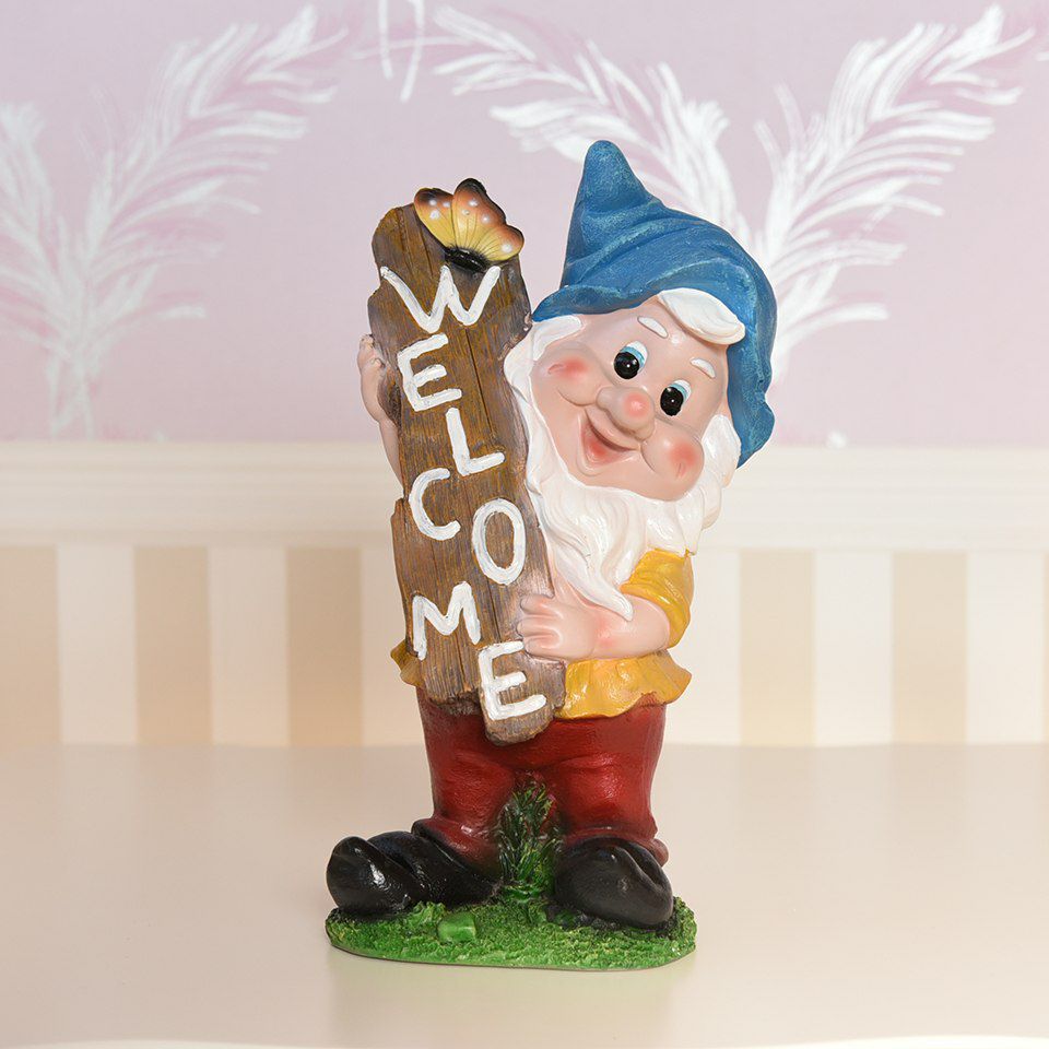 ガーデニング オブジェ ウェルカムドワーフ ブルー 画像4