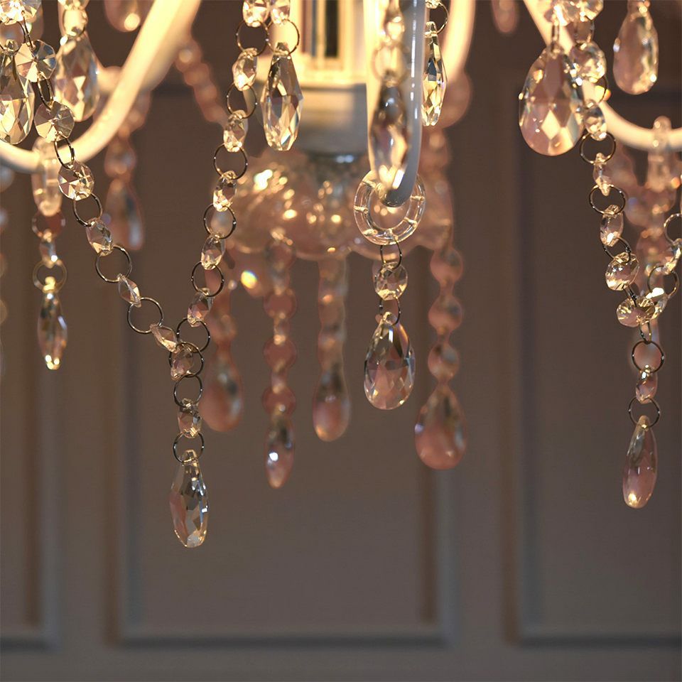 ロココ調 シャンデリア 5灯 ホワイト 画像7