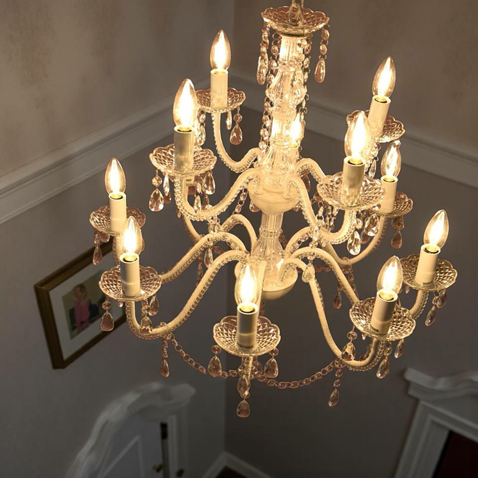 ロココ調 シャンデリア 12灯 ホワイト 画像14