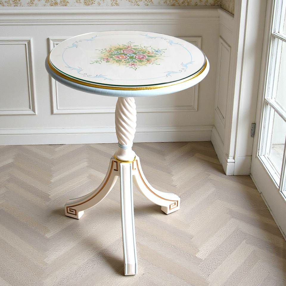 ロココ調 アントワネット カフェテーブル ブルー 画像3