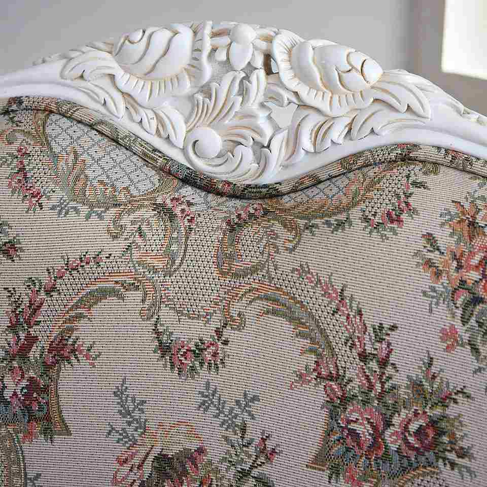 ロココ調 ジュリア 2人掛け ソファ ホワイト 画像9